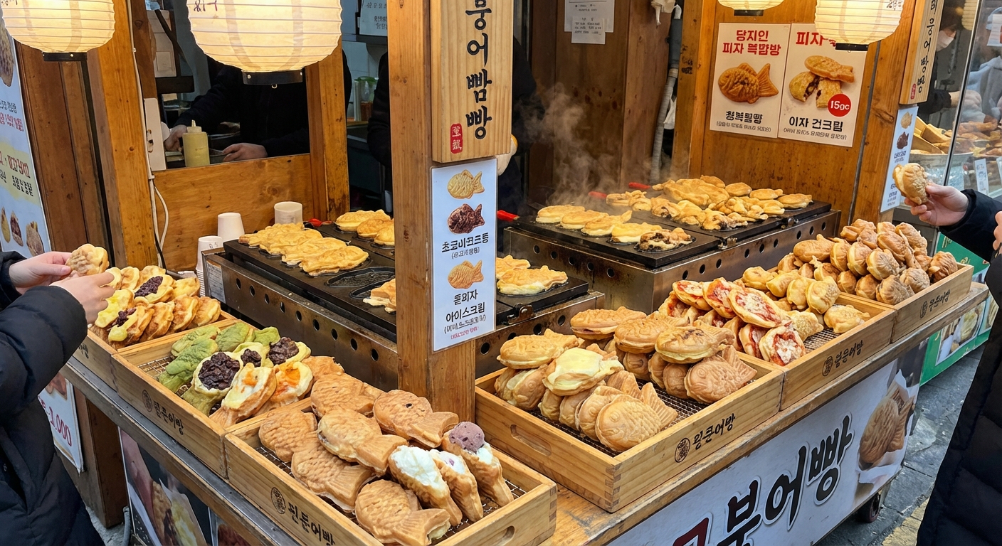 겨울 거리를 달콤하게 물들이는 이색 붕어빵 맛집 투어