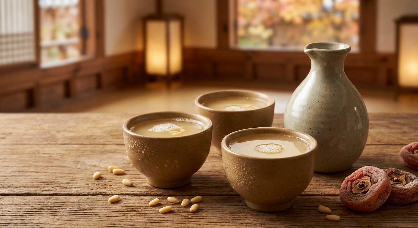 귀밝이술과 전통 잔