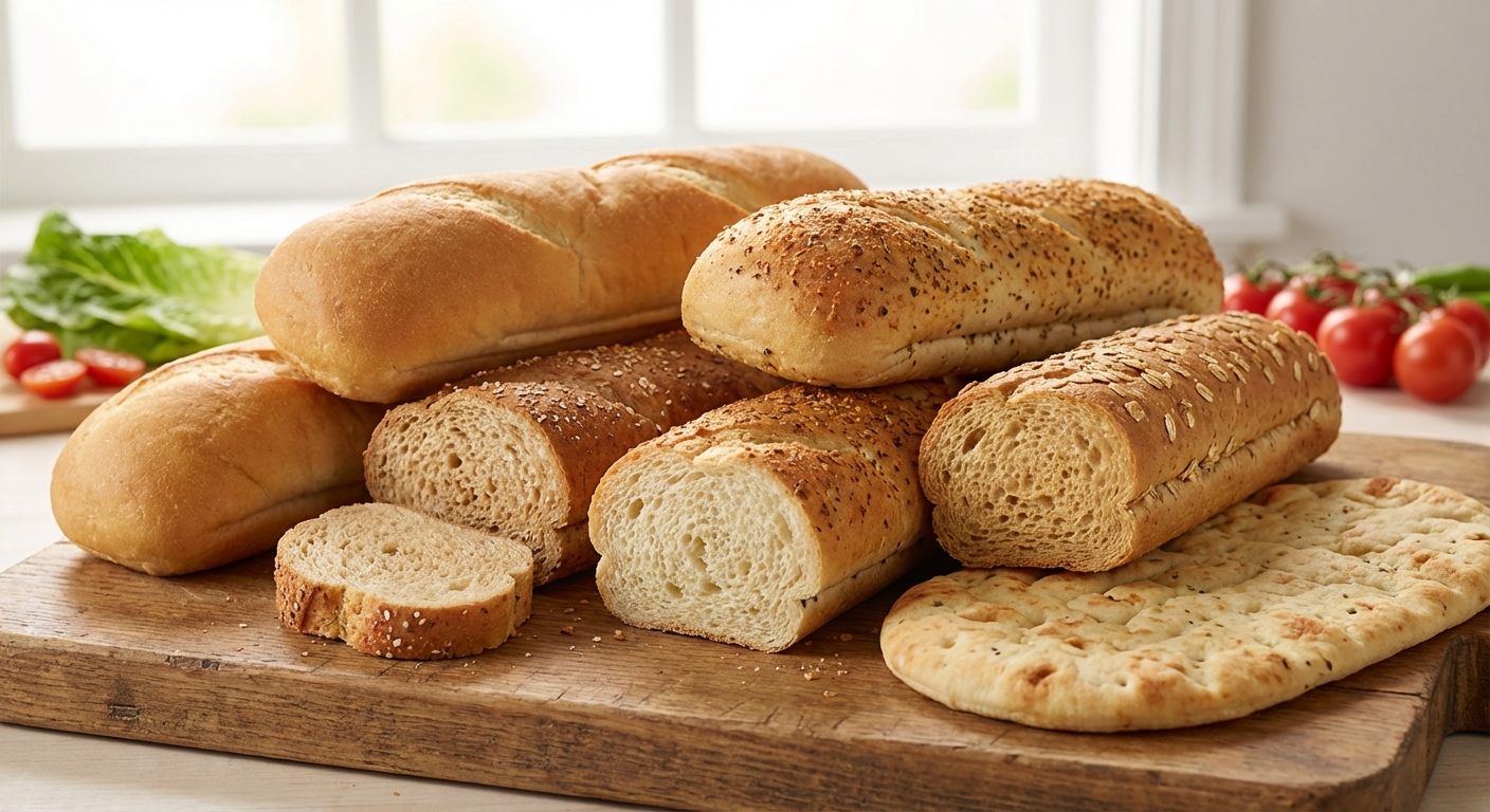 다양한 서브웨이 빵 종류