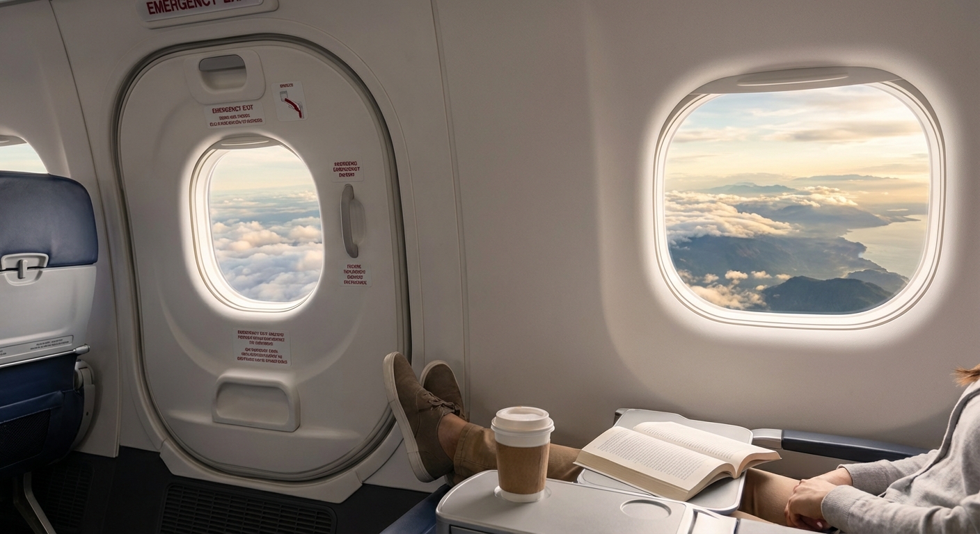 비상구 좌석, 넓은 다리 공간의 양면성을 체험하다