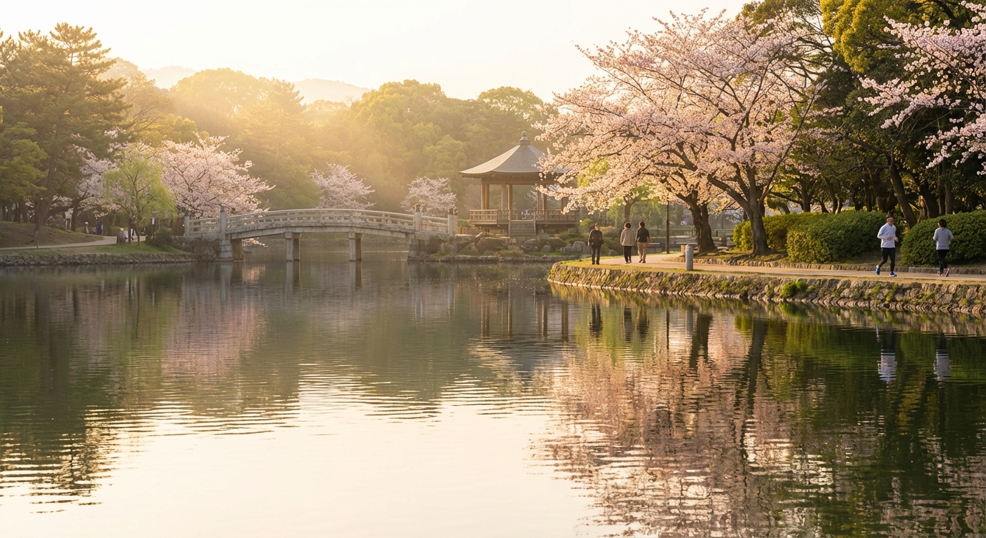 후쿠오카 오호리 공원, 호수를 따라 걷는 일상 속 여행