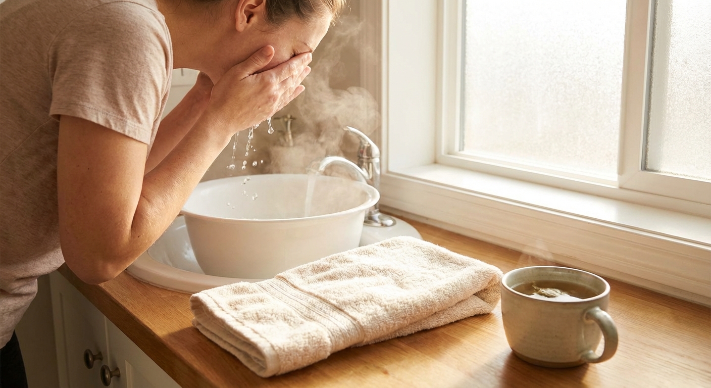 눈 건강 관련 이미지 또는 세안 장면