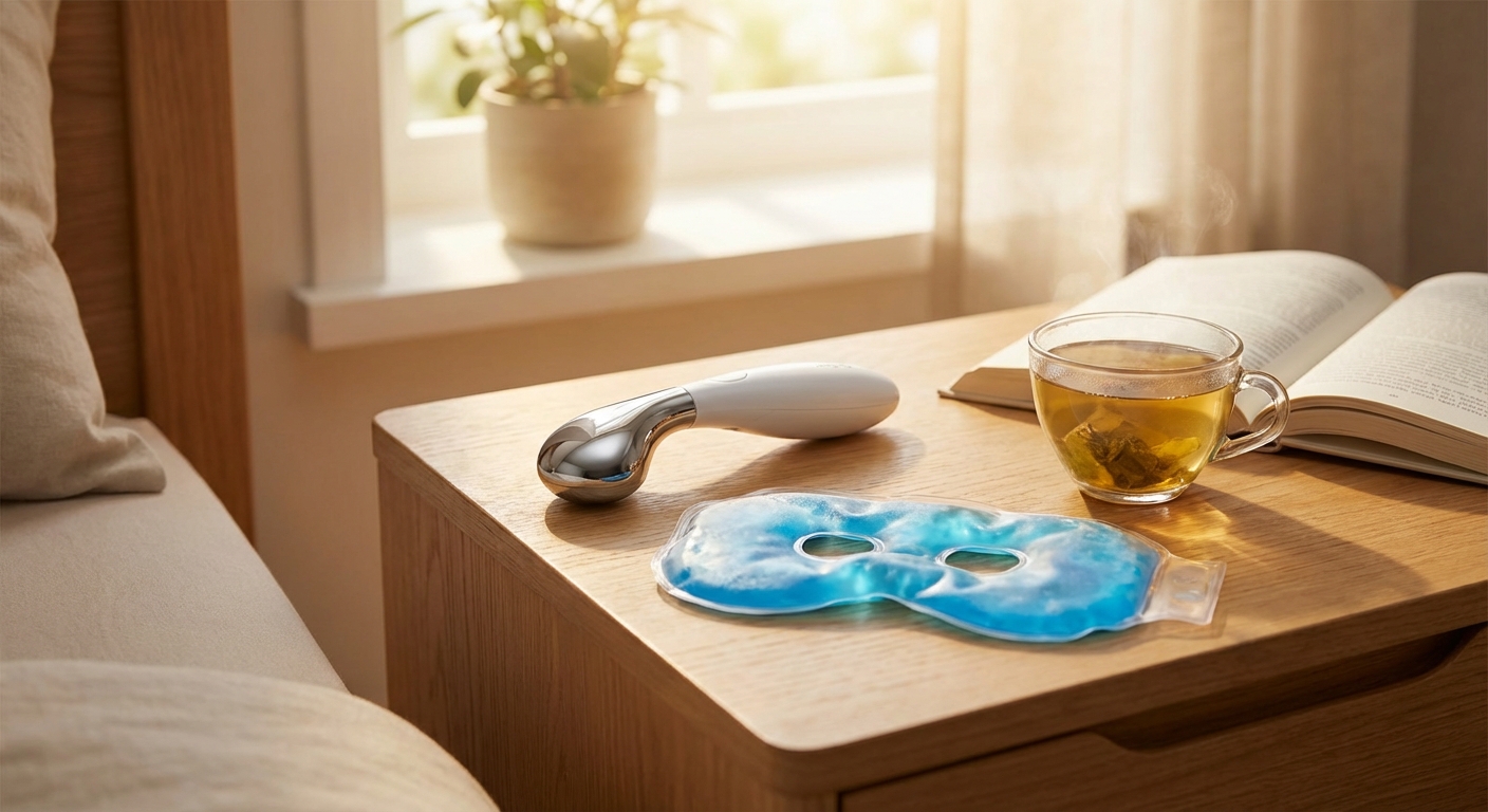 눈 마사지 도구나 아이스팩 제품