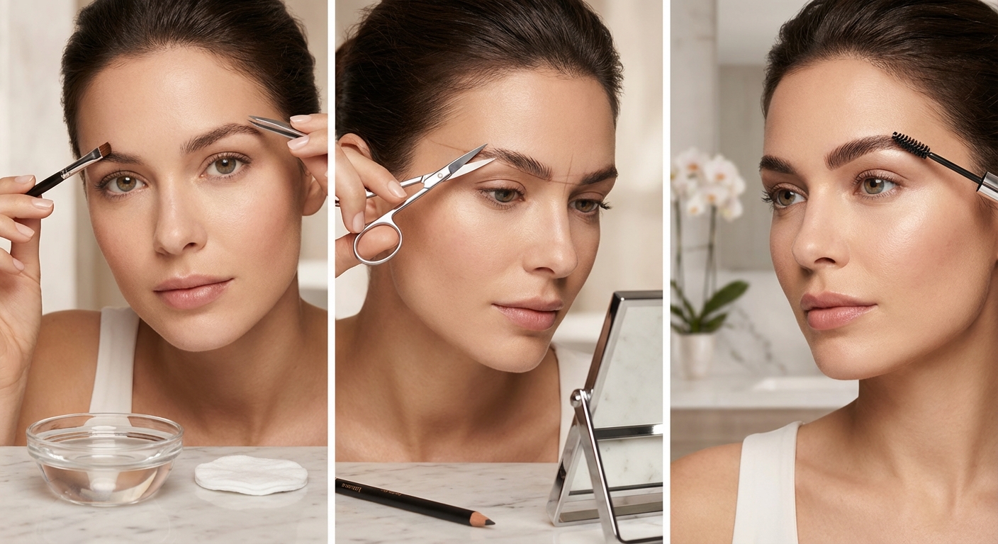 눈썹 다듬기 단계별 과정 사진