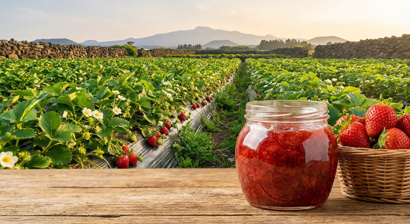 제주 딸기주물럭과 딸기라떼, 비슷하지만 다른 음료