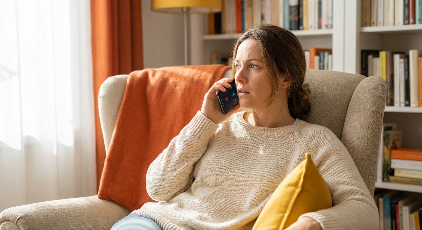 112 신고 전화하는 모습