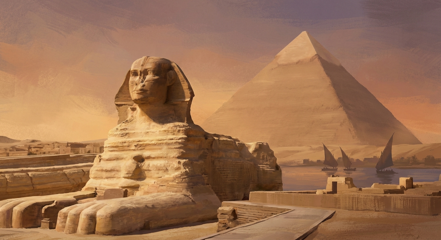 스핑크스와 카프레 피라미드