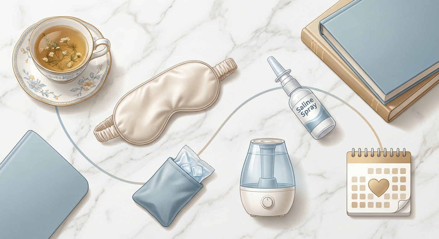 코수술 후 회복 케어 루틴 및 주의사항 인포그래픽