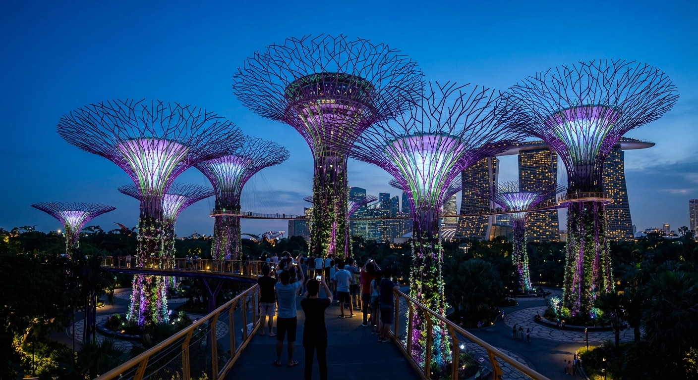 가든스 바이 더 베이 슈퍼트리와 조명쇼