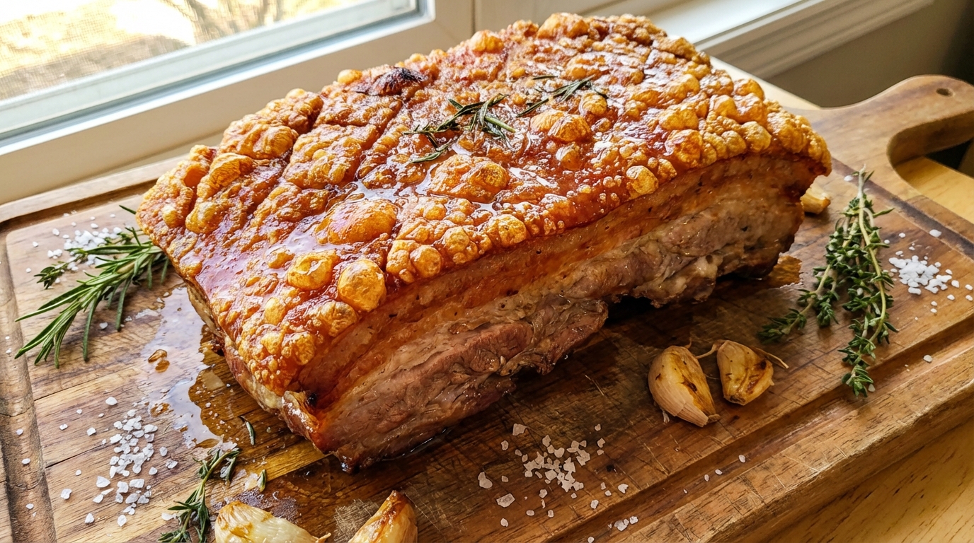 겉면이 바삭하게 구워진 크리스피 통삼겹 썸네일