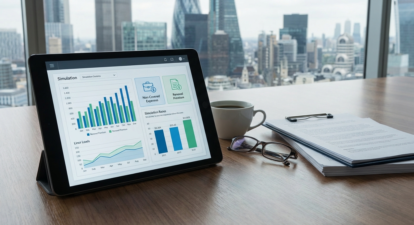 비급여 사용액별 갱신 보험료 시뮬레이션