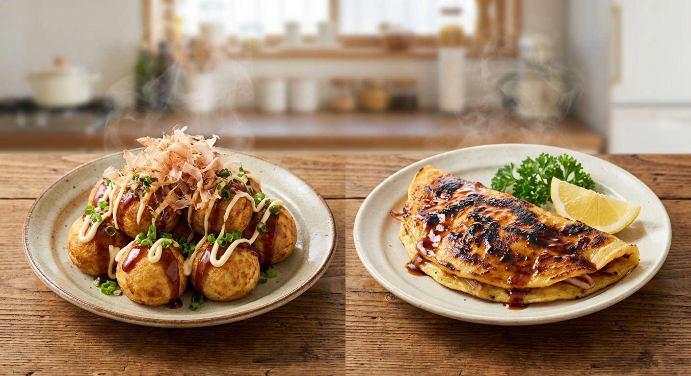 타코야끼 vs 이카야끼, 둥글고 납작한 일본 길거리 음식의 모든 것