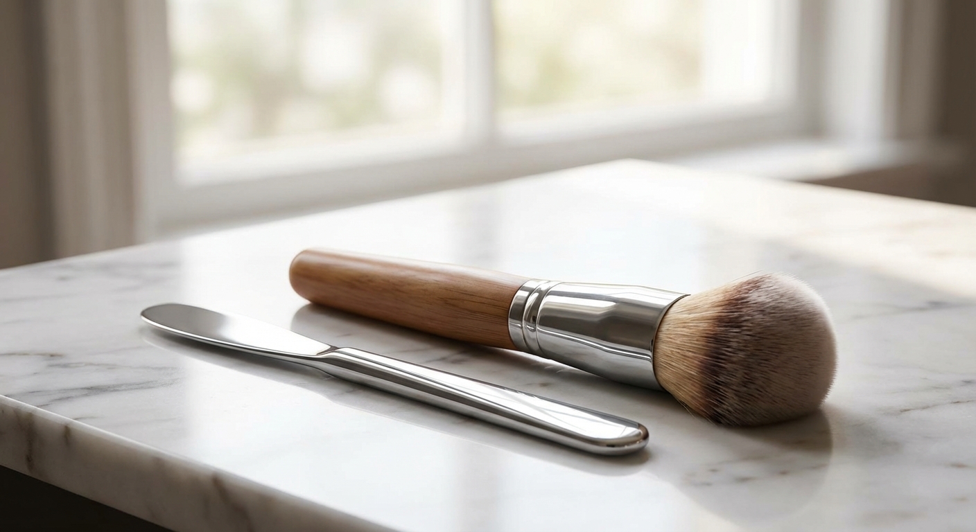 파운데이션 바르기, 스파츌라 vs 브러시 비교