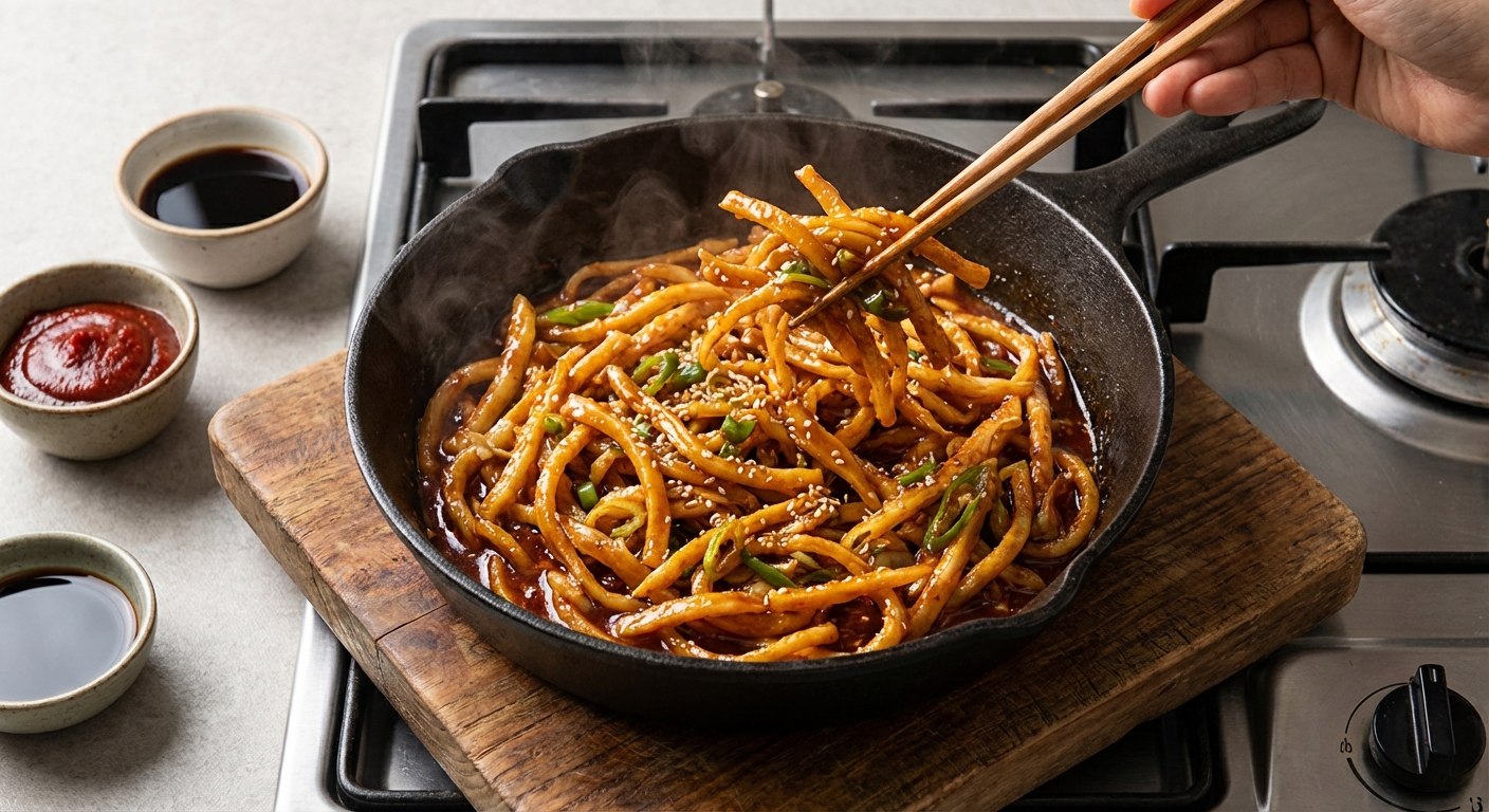 진미채 볶는 과정 사진