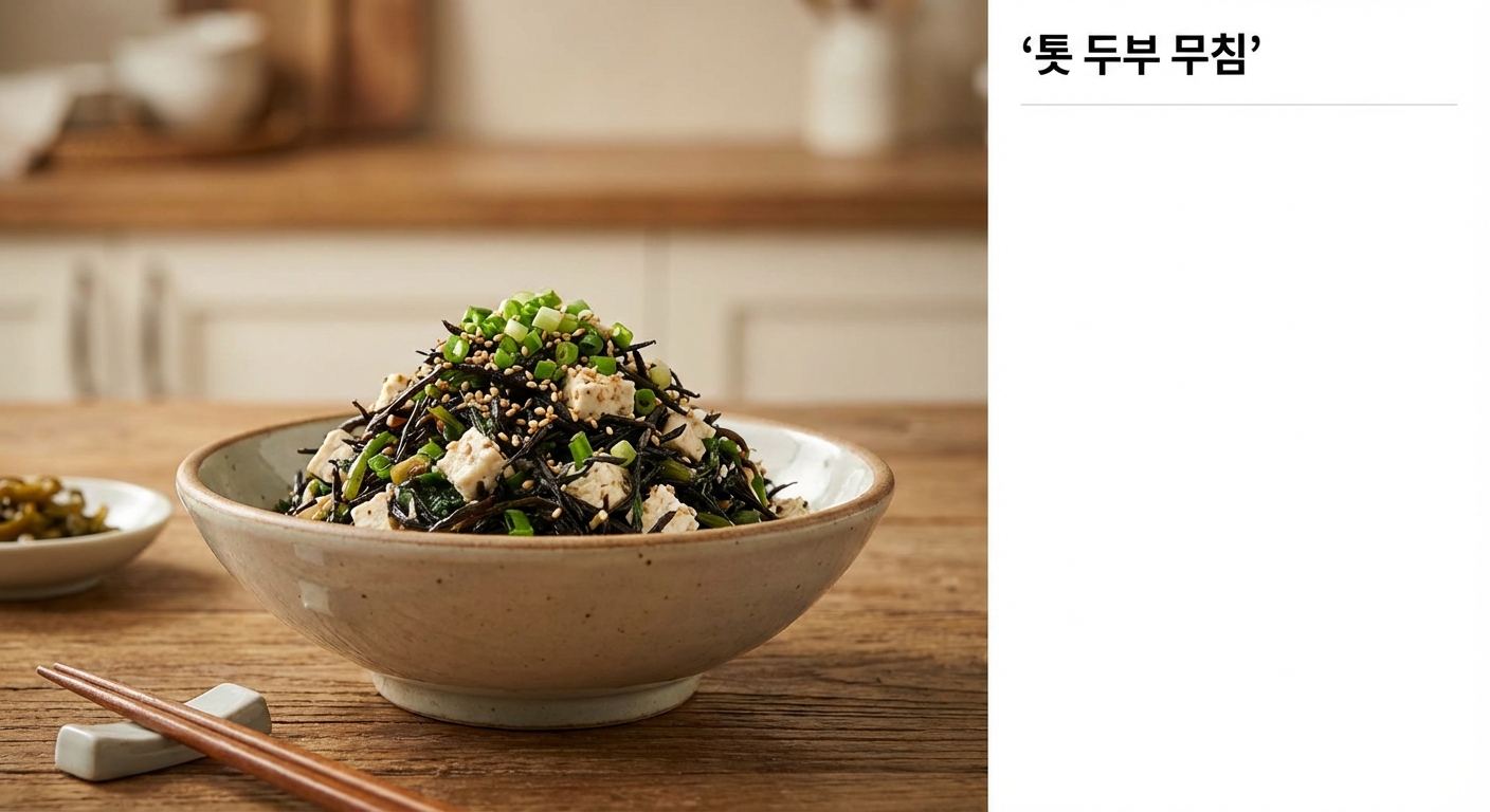 바다 향 가득, 톳 두부 무침 만들기