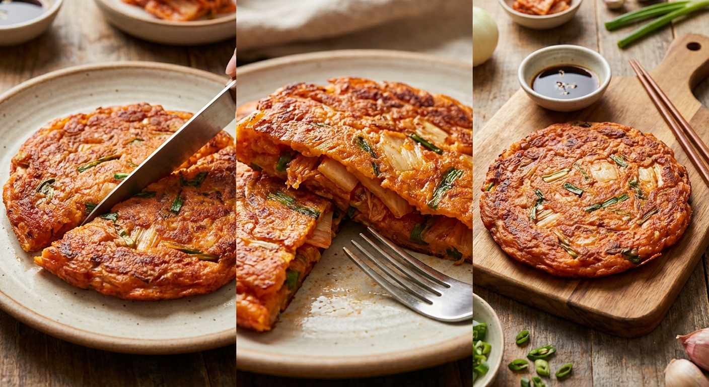 바삭한 김치전 만들기