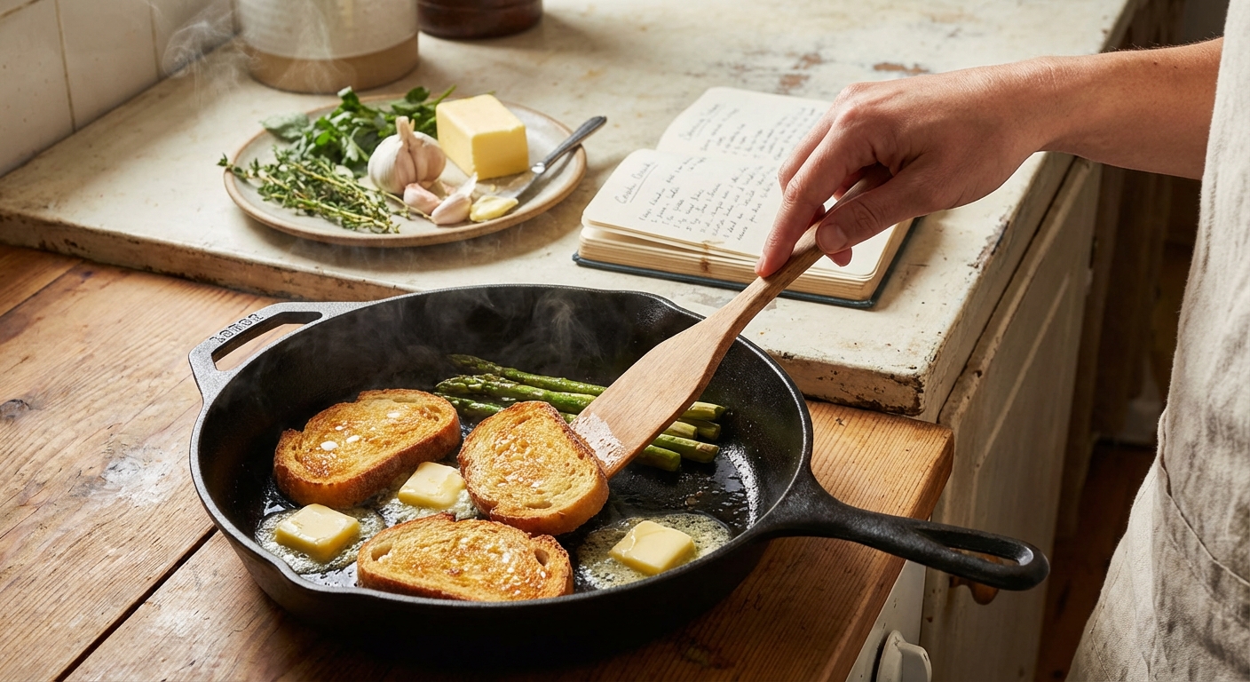 버터를 활용한 간단 요리 모습
