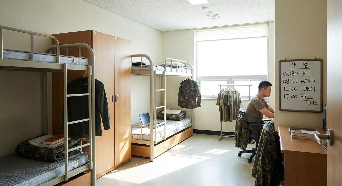 카투사 생활관 또는 일과표 예시
