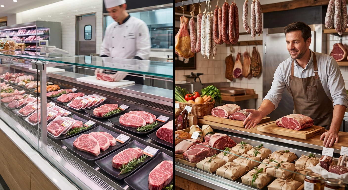 백화점 고기 vs 정육점 고기