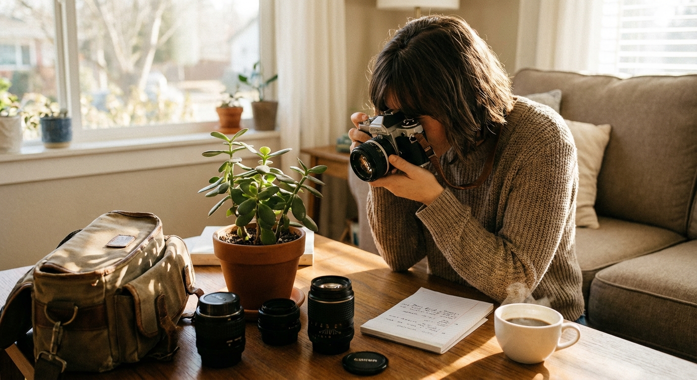 중고 카메라 테스트 촬영 장면