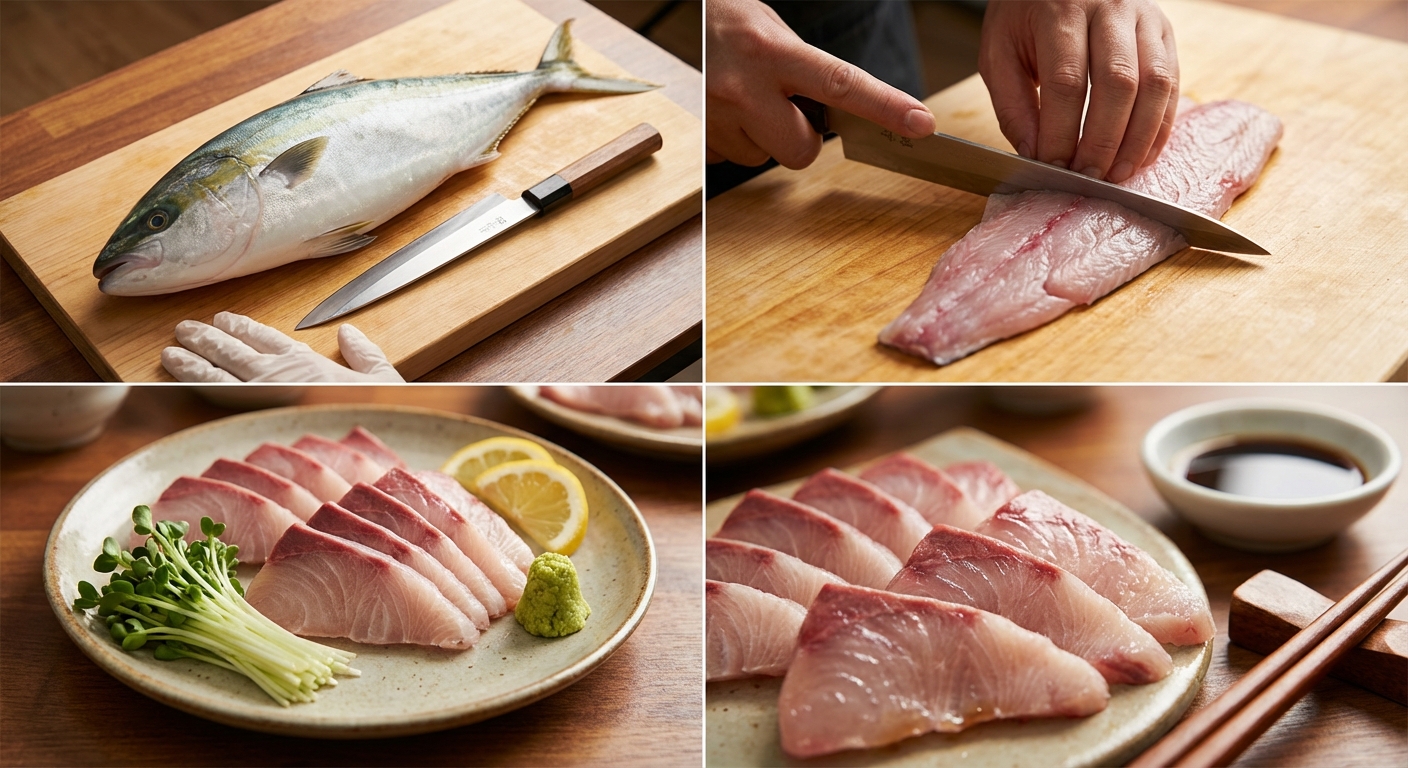 방어회 안전 손질법 단계별 사진