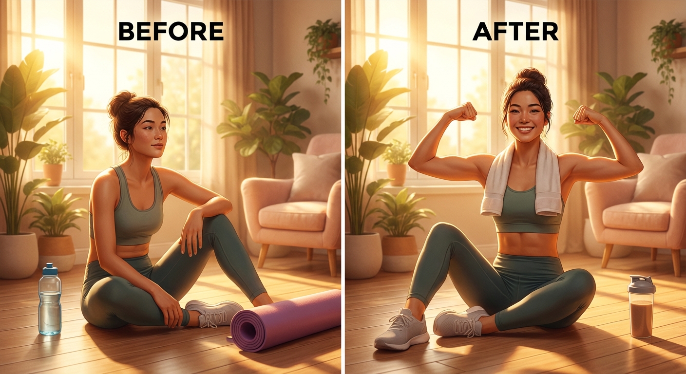 하체 운동 전후 비교