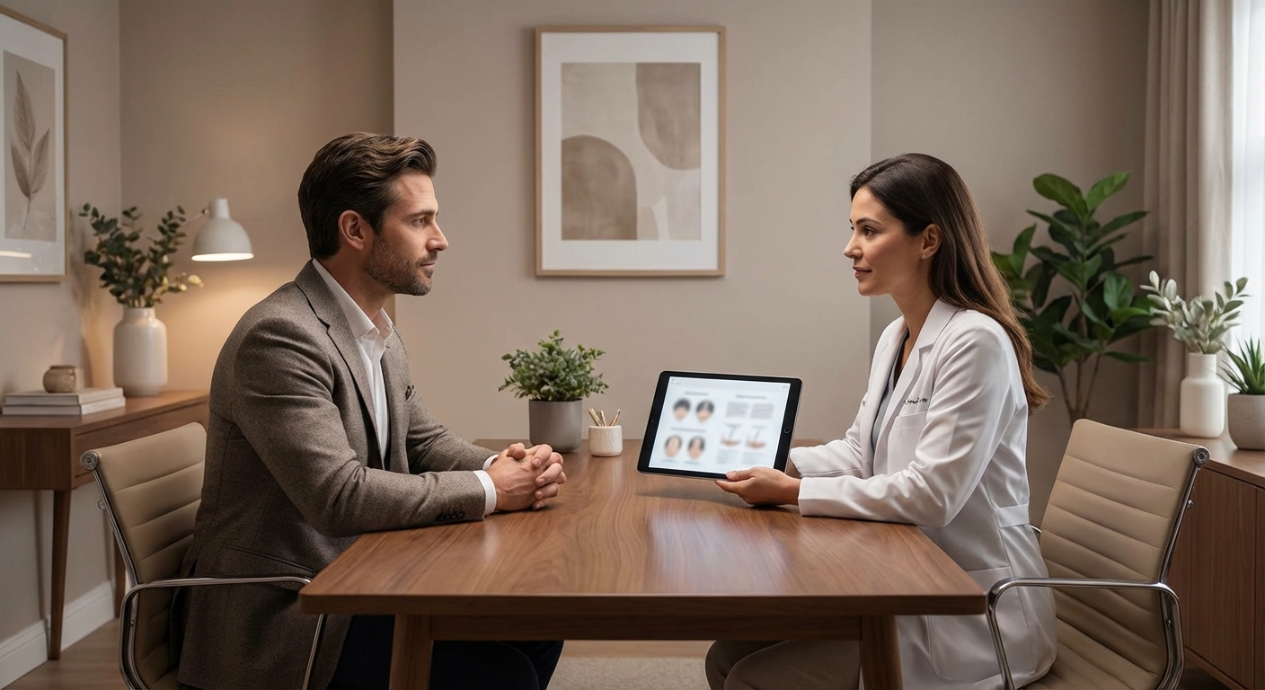 모발이식 상담 장면