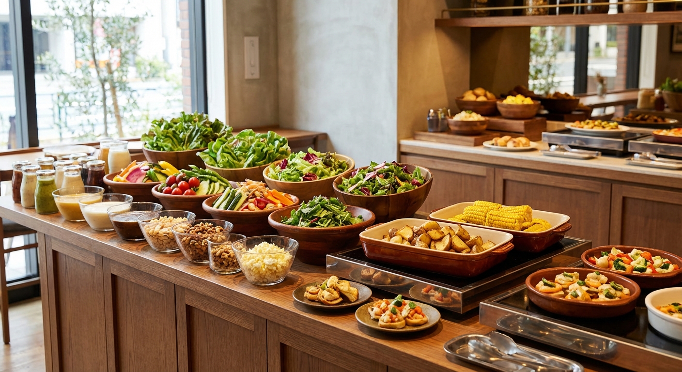 샐러드바와 사이드 메뉴