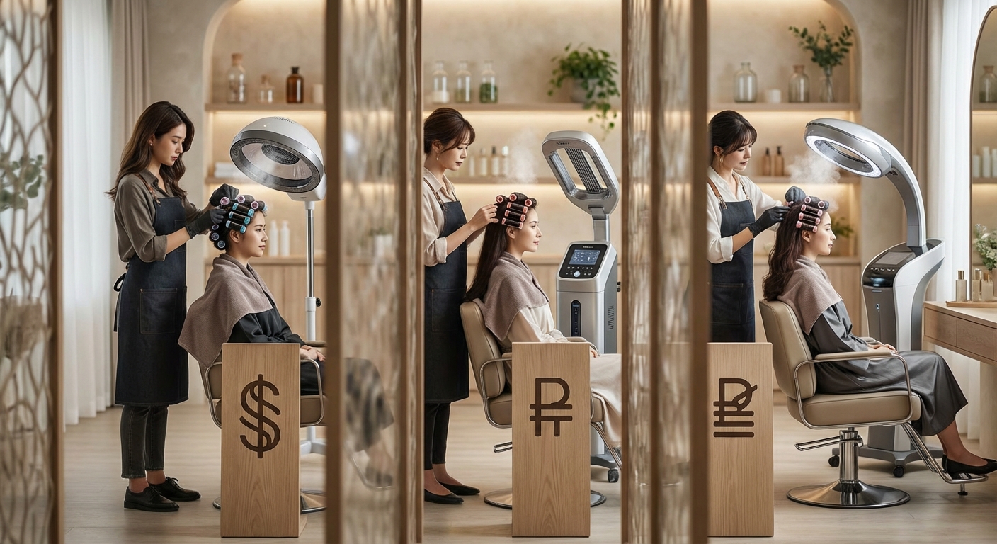 뿌리볼륨 펌 가격대별 미용실 비교 표