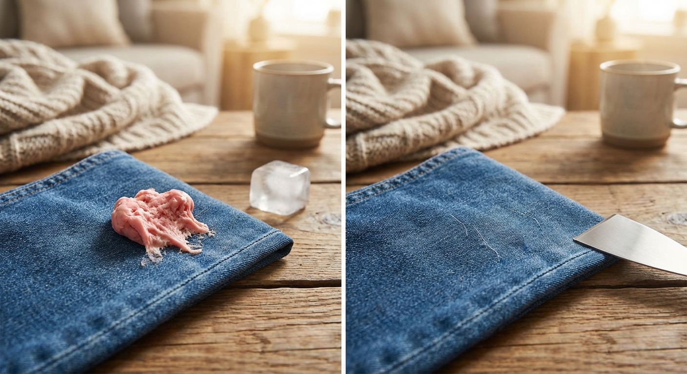 옷에 붙은 껌, 이렇게 하면 깔끔하게 제거돼요