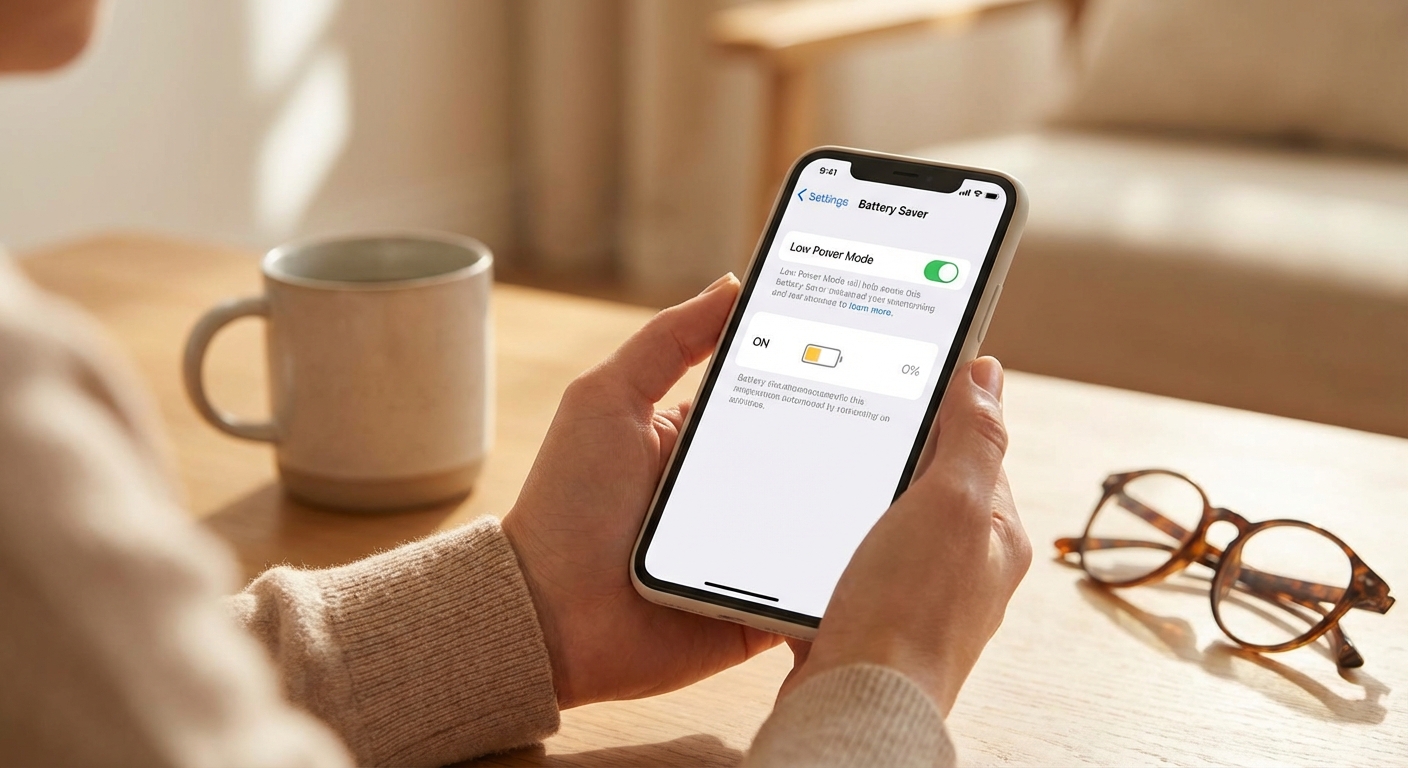 휴대폰 저전력 모드 설정 화면