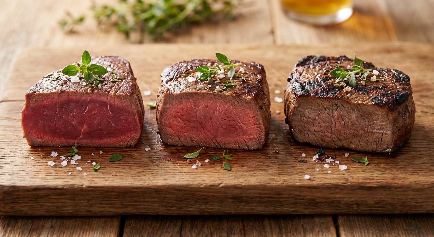 불 세기에 따른 요리 완성도 비교