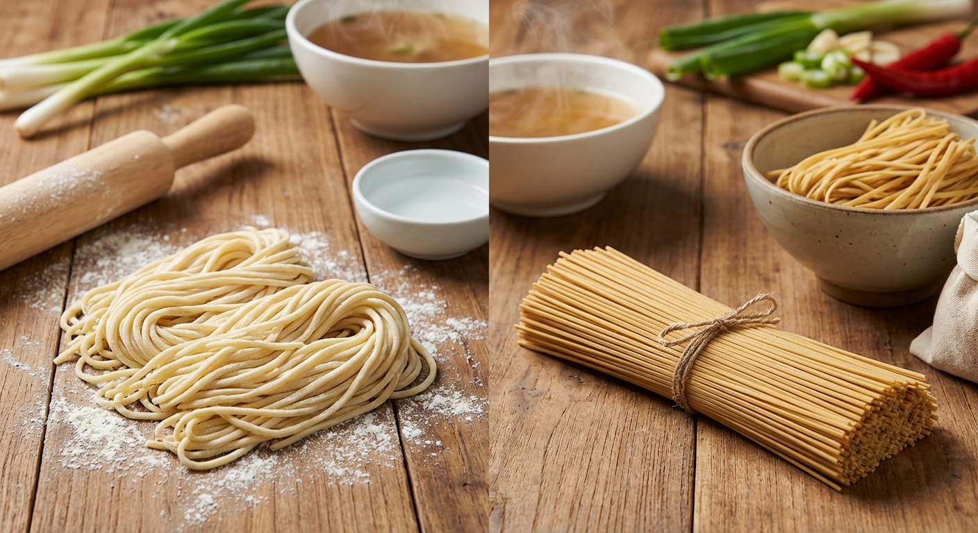 생면 vs 건면, 뭘 선택해야 맛있을까? 면 선택의 기준