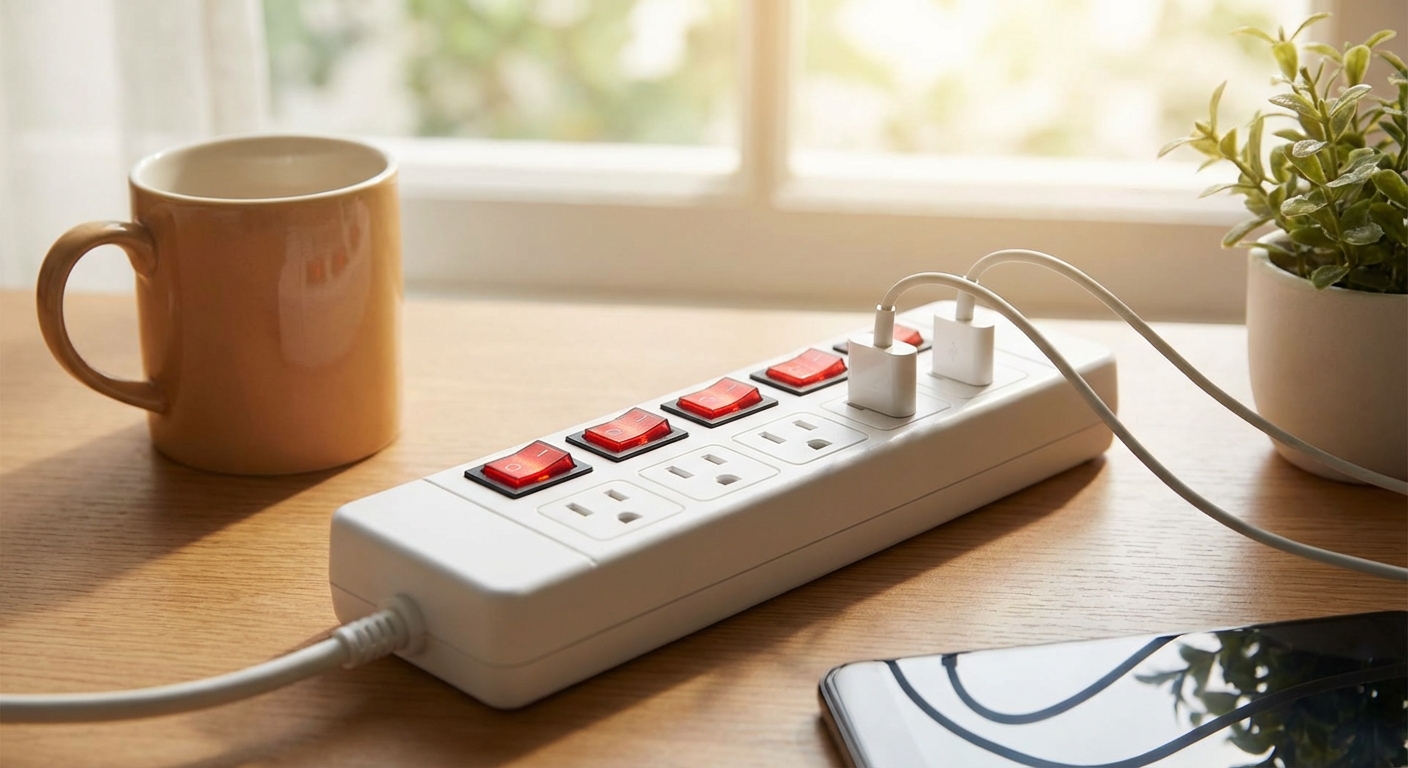 멀티탭 개별 스위치 활용 예시