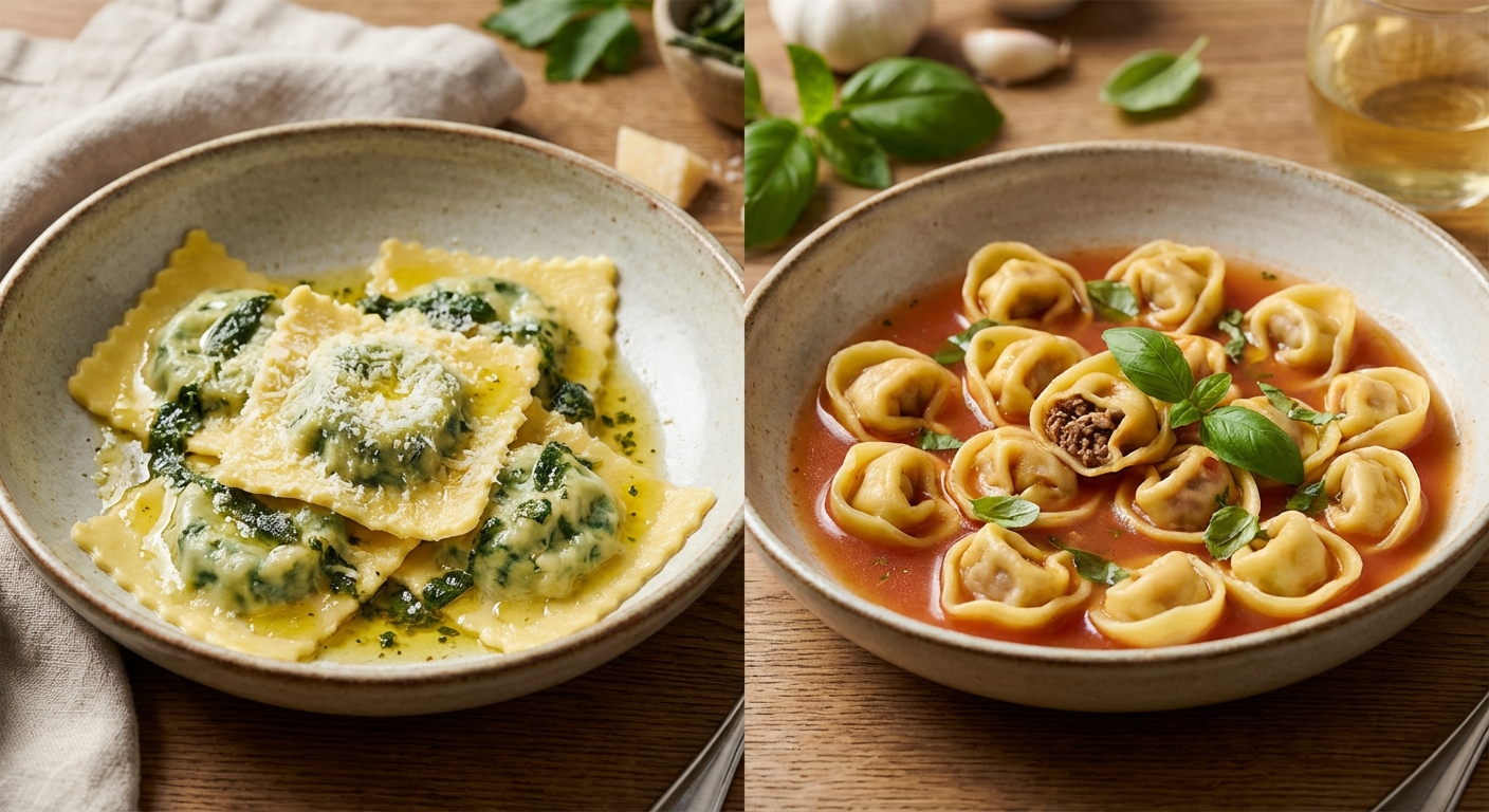 속 채움 파스타 2종 비교 사진