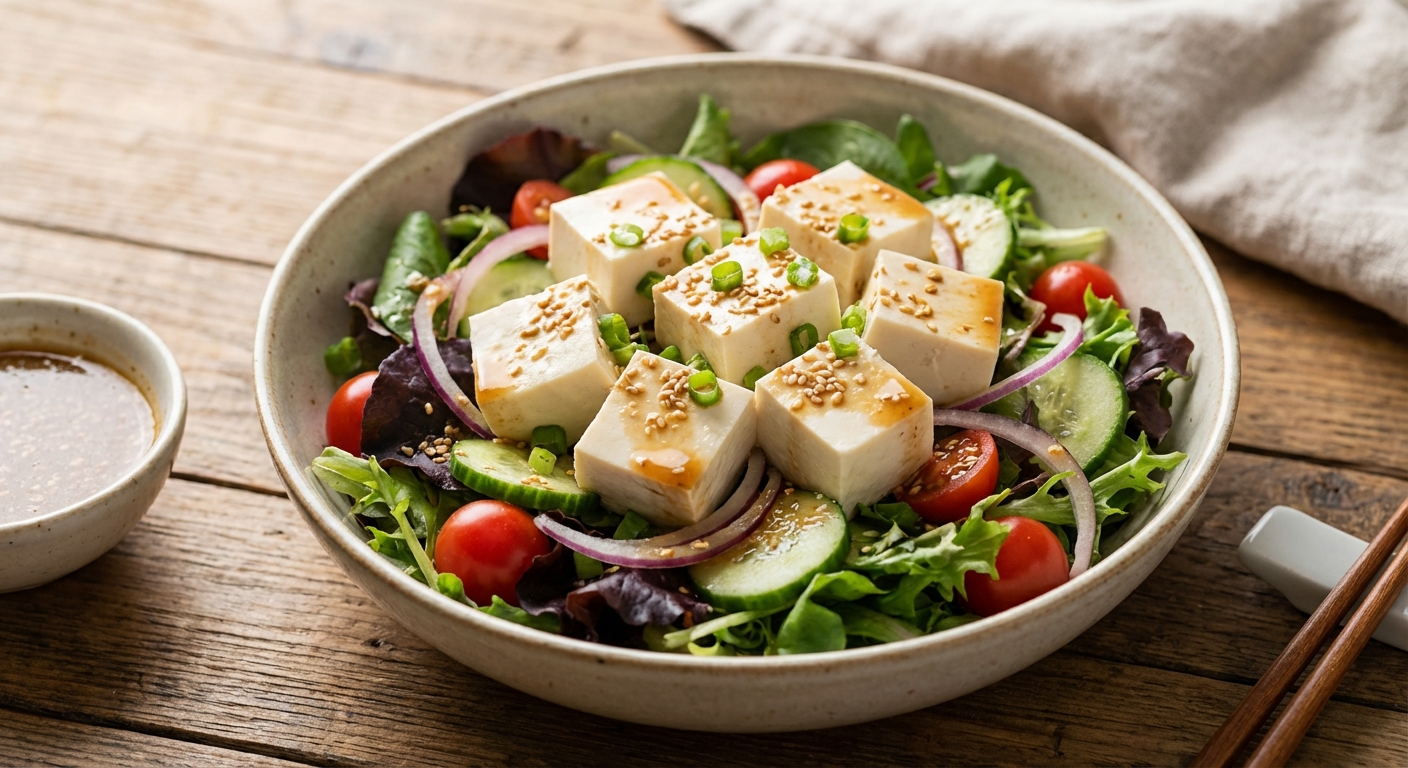 완성된 연두부 샐러드 볼