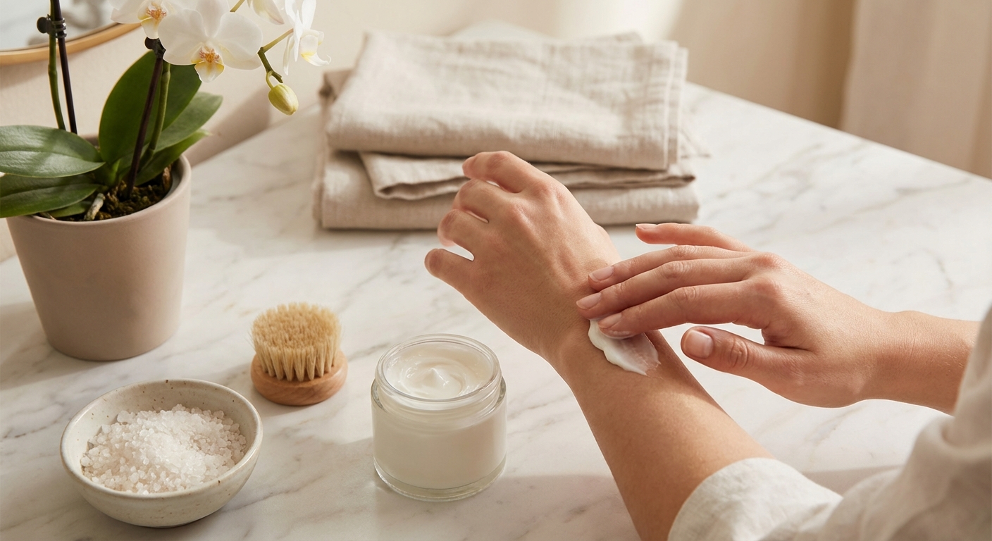 각질 관리 후 보습 케어