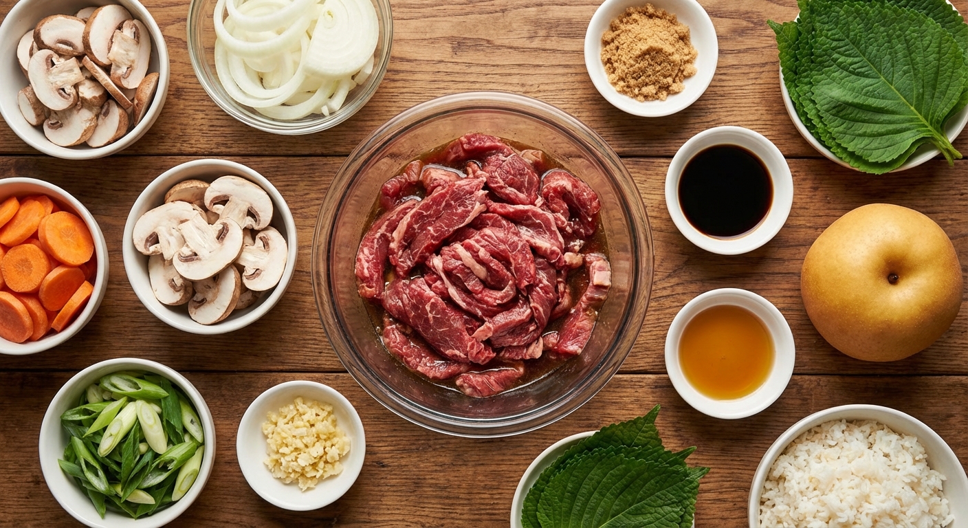 소불고기 재료 세팅