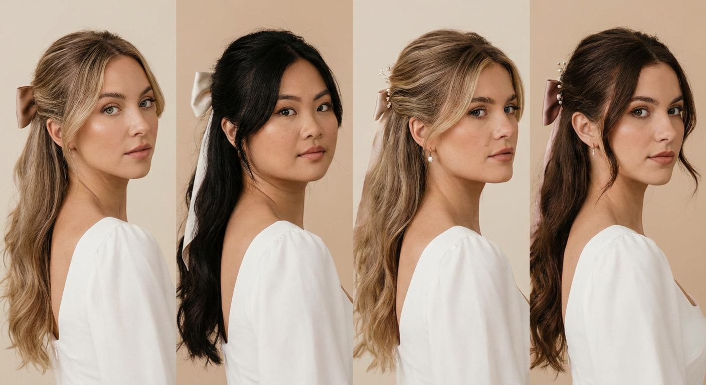 얼굴형별 반묶음 비교 차트