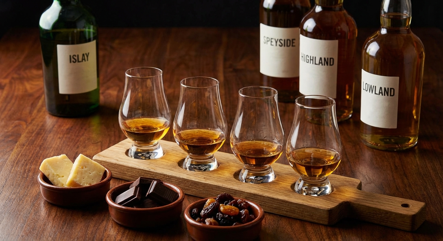다양한 지역별 싱글 몰트 위스키 비교
