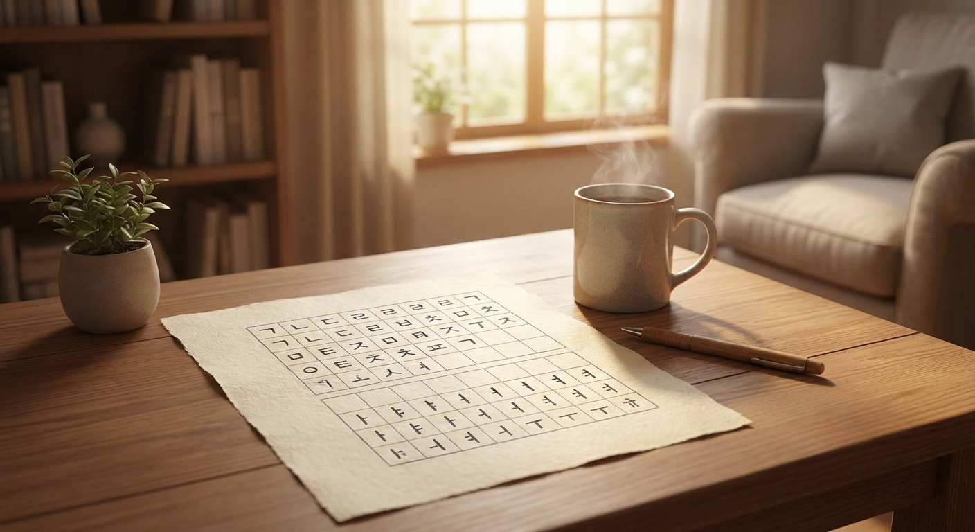 한글 자음과 모음 표