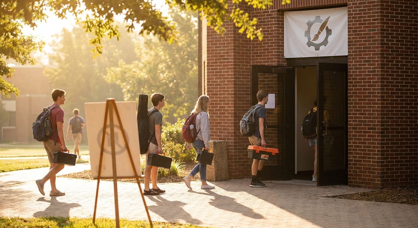 실기 시험장 입구 풍경