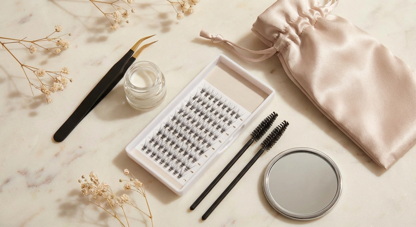 가닥속눈썹 연출에 필요한 도구 세트