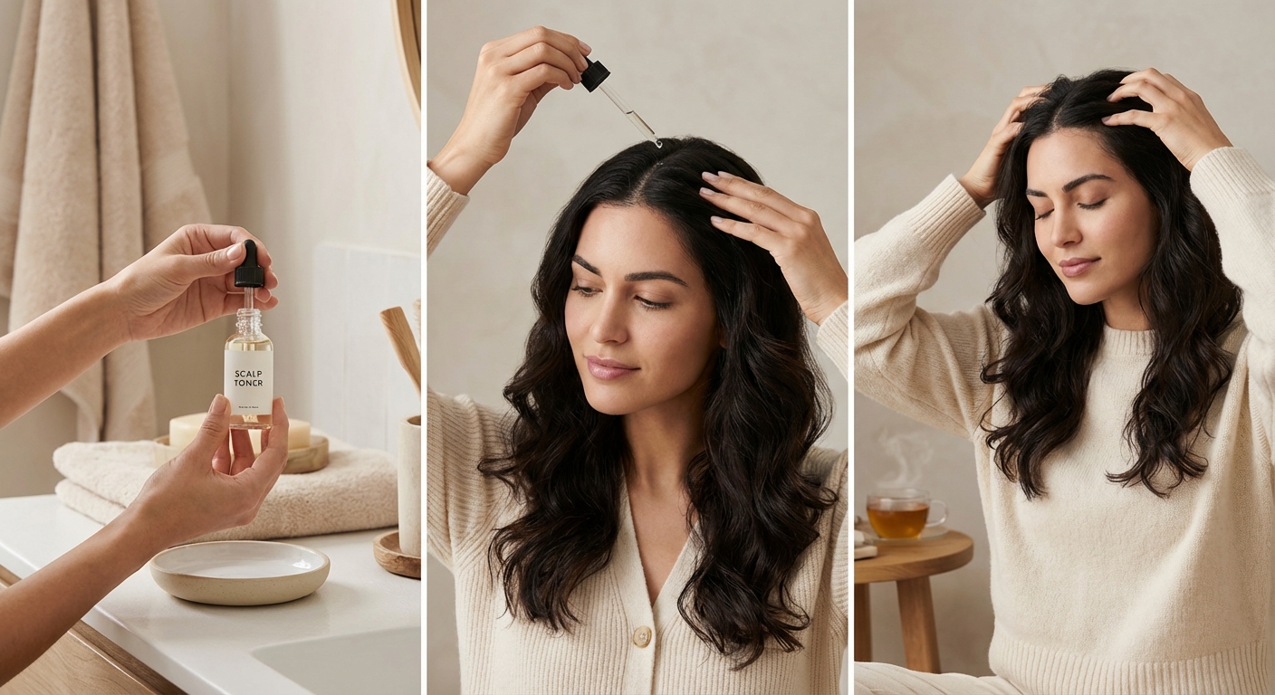 두피 토너 사용법 단계별 사진