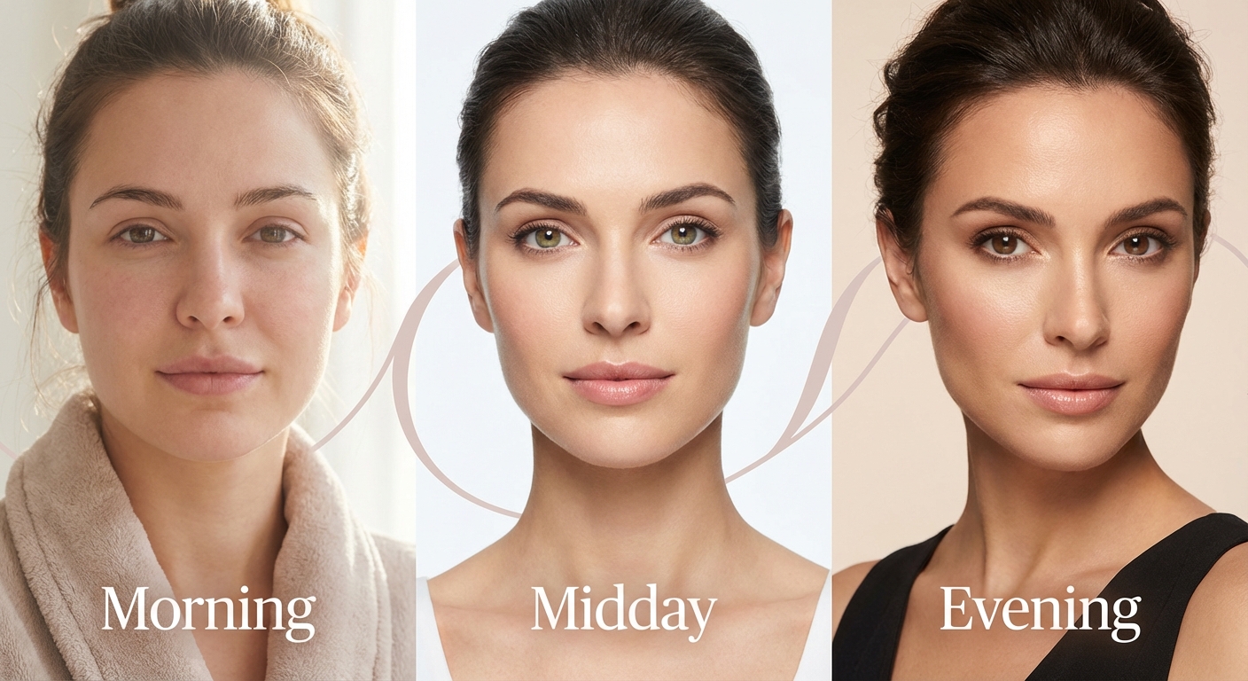 시간대별 얼굴 붓기 변화 그래프