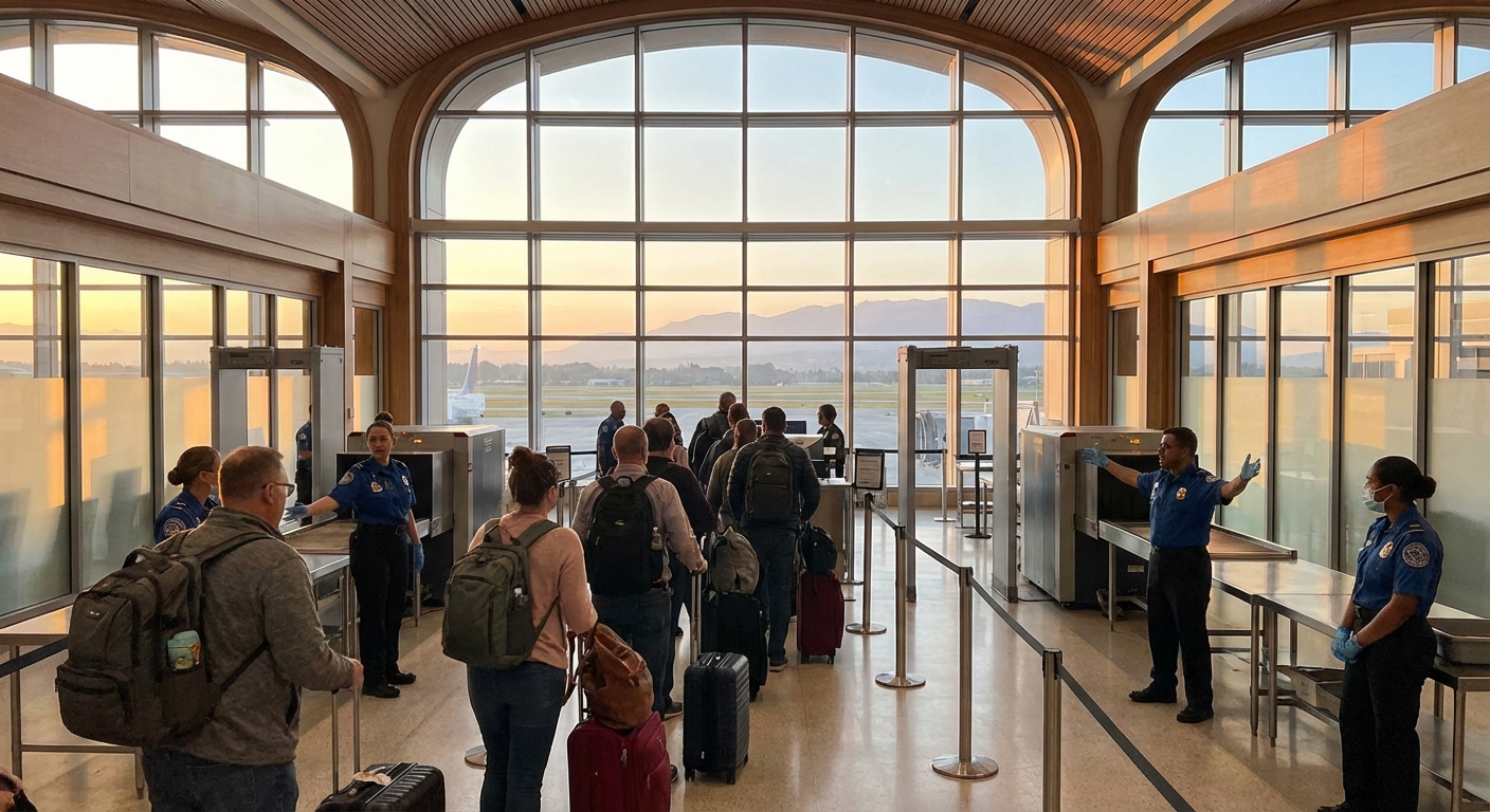 공항 출국장 보안검색대