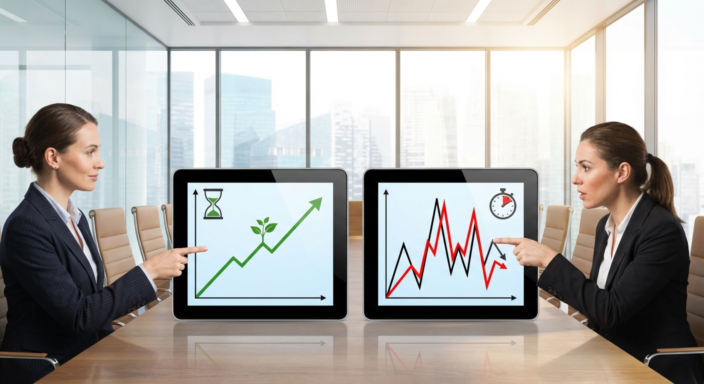 장기 투자자와 단기 투자자 수익률 비교