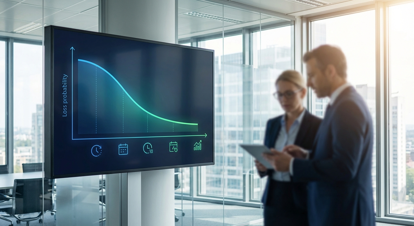 투자 기간별 손실 확률 감소 그래프