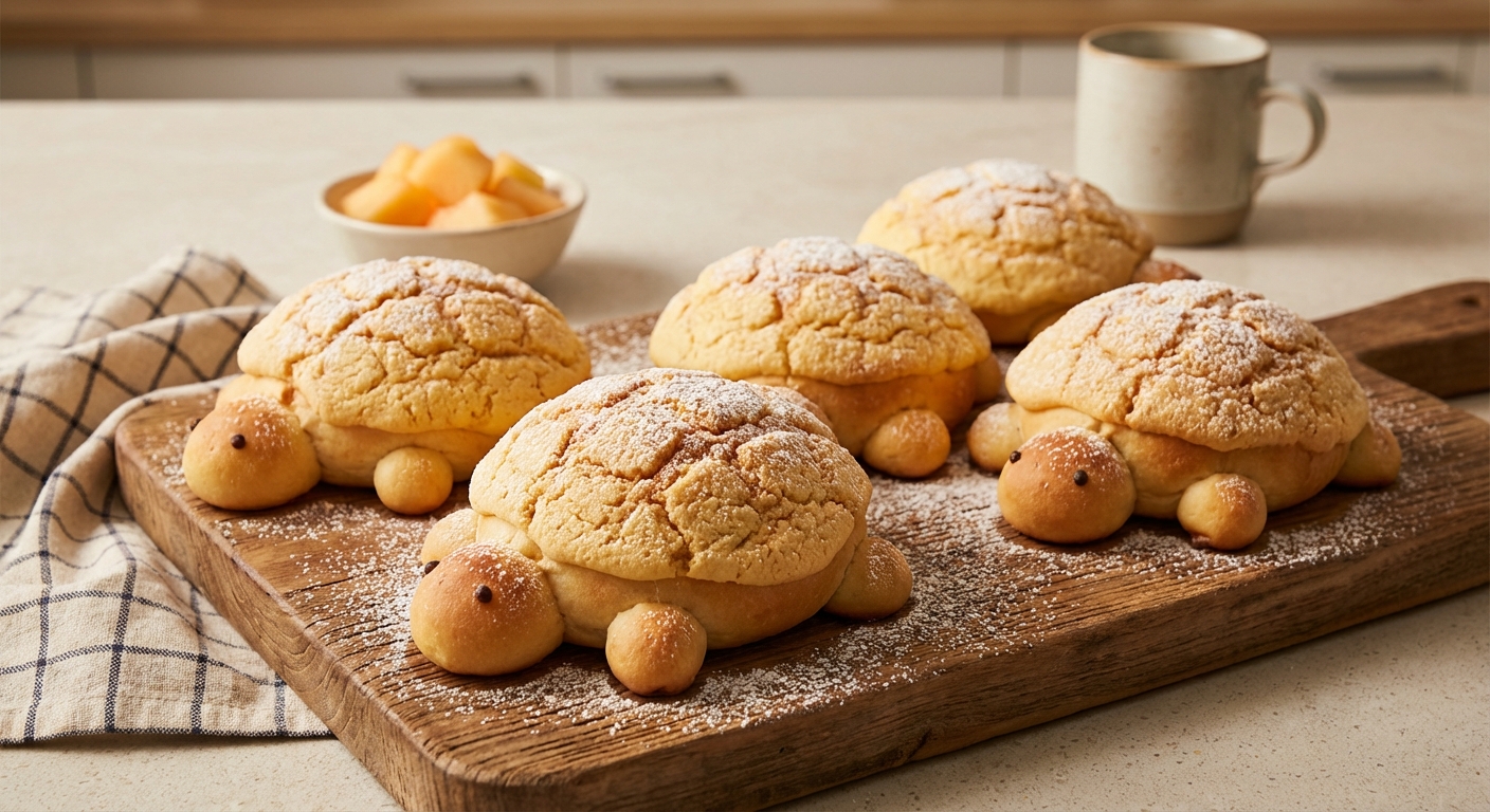 귀여운 메론빵 만들기, 거북이 캐릭터로 변신시키는 비법