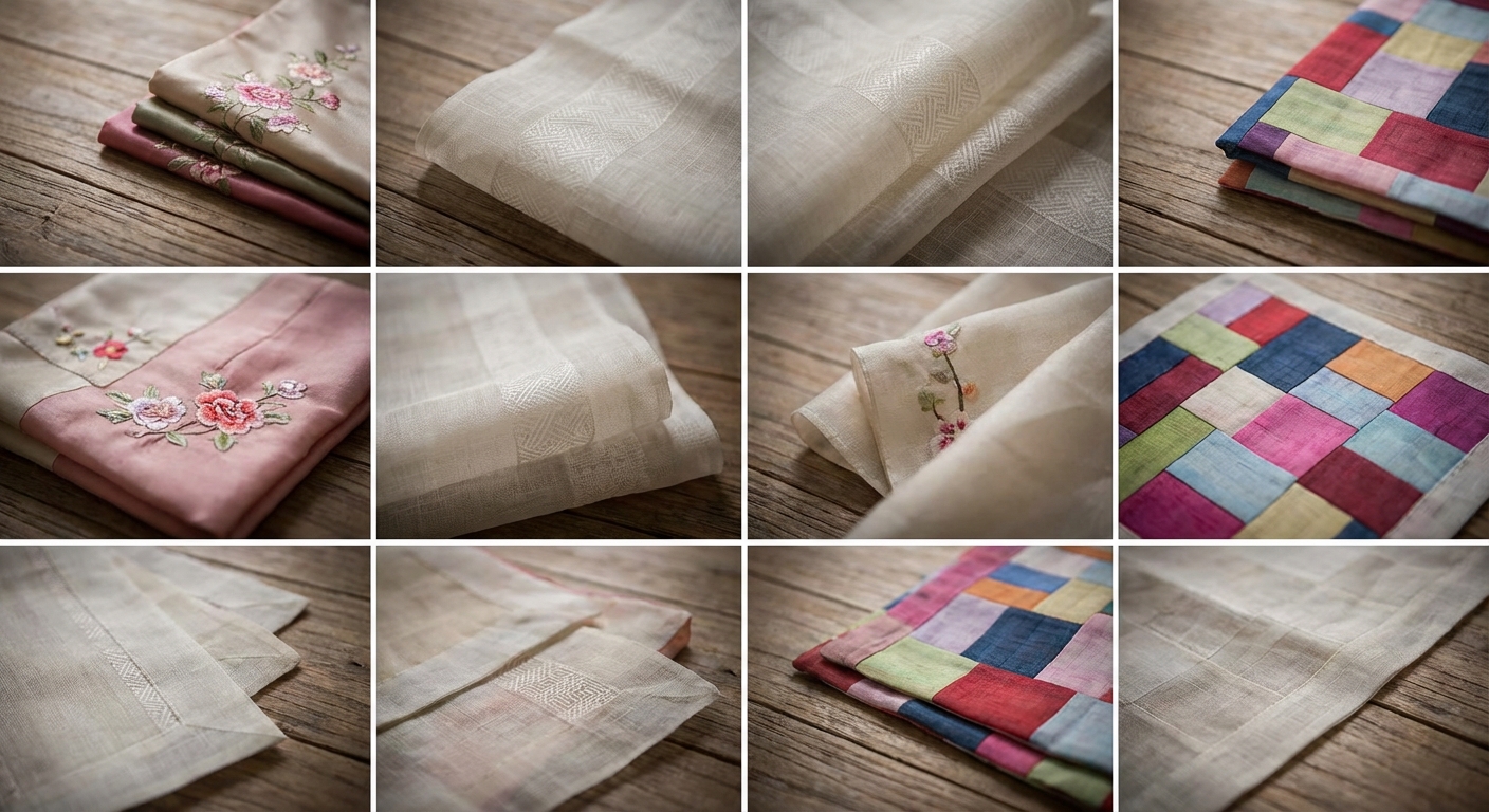 다양한 소재의 장치마 디테일 컷